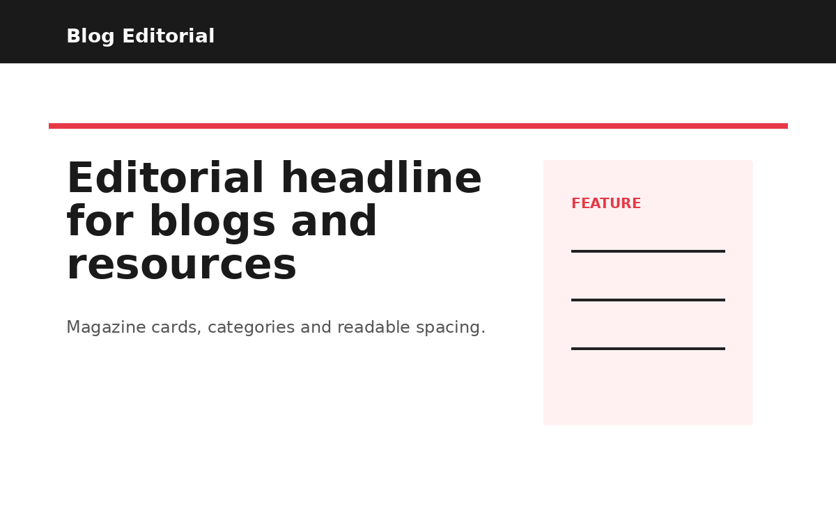Blog Editorial preview